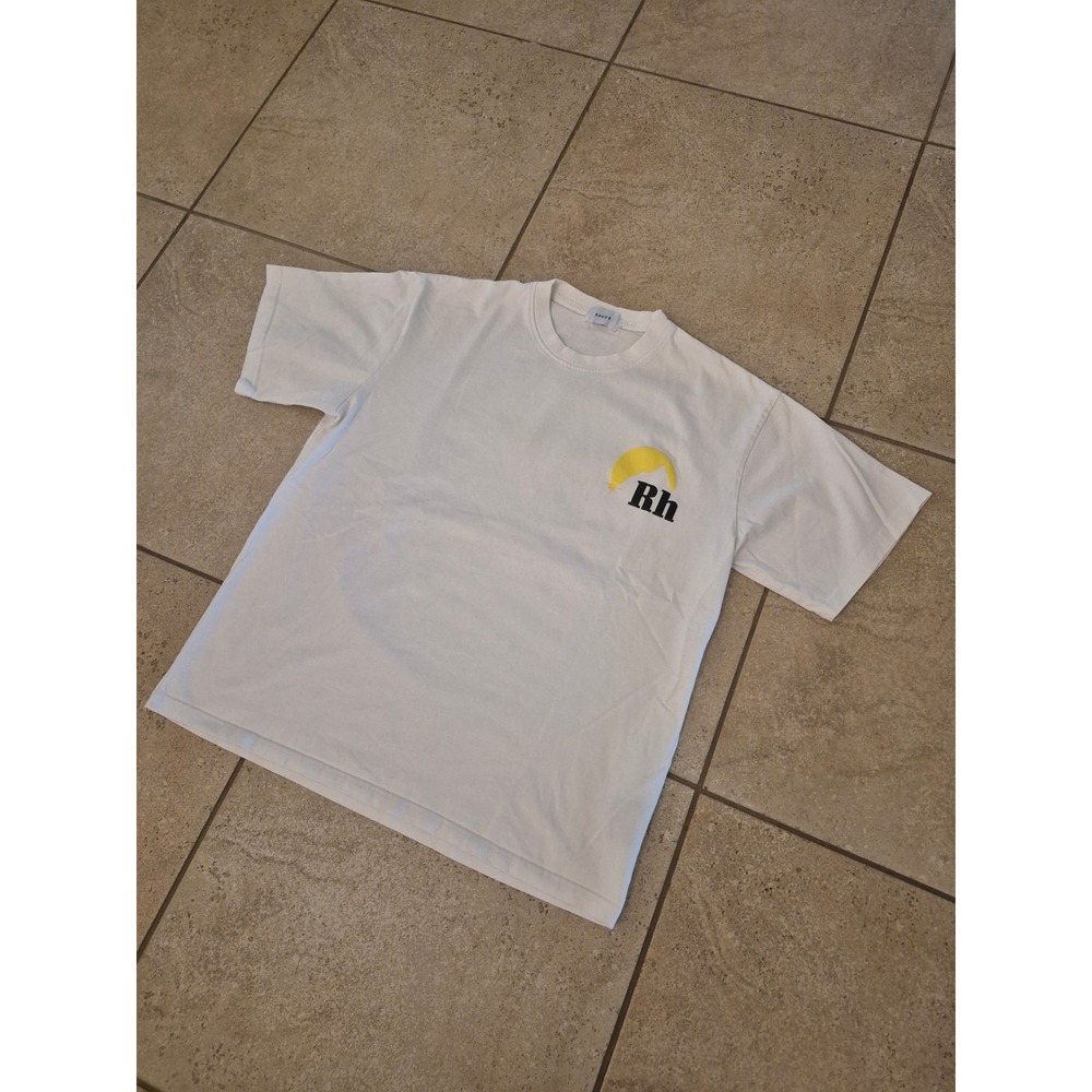 Rhude Sunset Mountain Logo T-Shirt White Men's - Large - Picture 3 of 11